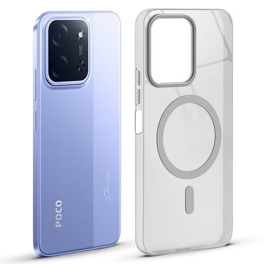 Anti-Yellow Scratch Resistant Case Support Magnetic Accessories Back Cover For POCO C85 5G