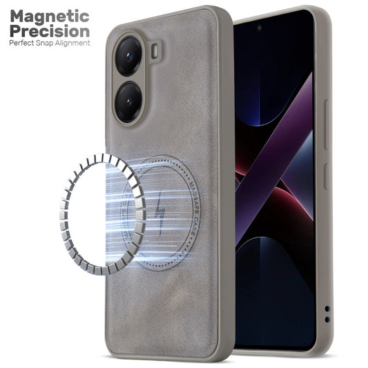 Refined PU Leather Case for Poco X7 Pro 5G , with Support for MagSafe & Wireless Accessories