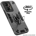 Dual layer shockproof back cover with 360° rotatable ring grip for Realme 15 5G