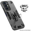 Dual layer shockproof back cover with 360° rotatable ring grip for Realme 15x 5G