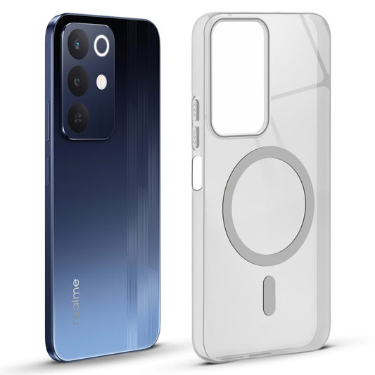 Anti-Yellow Colored Camera Line Case Support Magnetic Accessories Back Cover For Realme Narzo 90x 5G