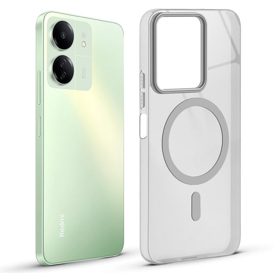 Anti-Yellow Scratch Resistant Case Support Magnetic Accessories Back Cover For Redmi 13C 4G