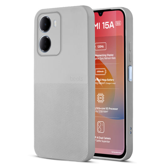 Durable Silicone Matte Back Cover with Textured Grip & Raised Camera Edges for Redmi 15A 5G