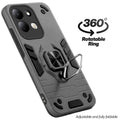 Dual layer shockproof back cover with 360° rotatable ring grip for Redmi 17 5G