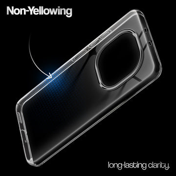 Crystal Clear Anti-Yellow Transparent Back Cover Case With Camera Ring Protection for Redmi Note 15 SE 5G