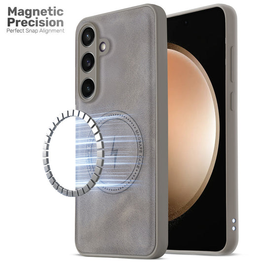 Refined PU Leather Case for Samsung S23 FE 5G , with Support for MagSafe & Wireless Accessories