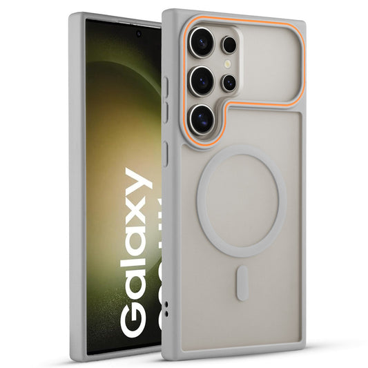 Premium MagSafe Case for Samsung S23 Ultra 5G with Frosted Back, Soft Silicone Edges & Raised Camera Protection