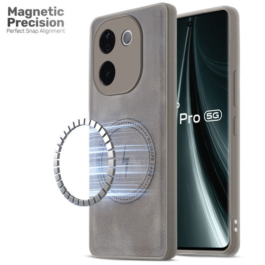 Refined PU Leather Case for Vivo T3 Pro 5G, with Support for MagSafe & Wireless Accessories