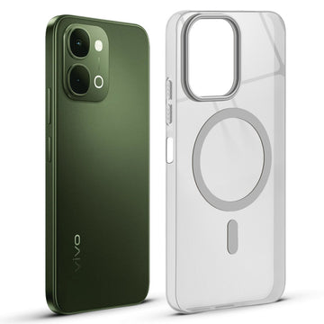 Anti-Yellow Colored Camera Line Case Support Magnetic Accessories Back Cover For Vivo T5x 5G