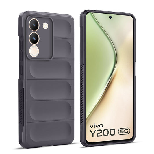 Soft Silicone Airbag Shockproof Case with Side Grip & Microfiber Lining for Vivo Y200 5G