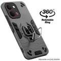 Dual layer shockproof back cover with 360° rotatable ring grip for Vivo Y31T 5G