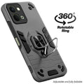 Dual layer shockproof back cover with 360° rotatable ring grip for Vivo Y51 Pro 5G