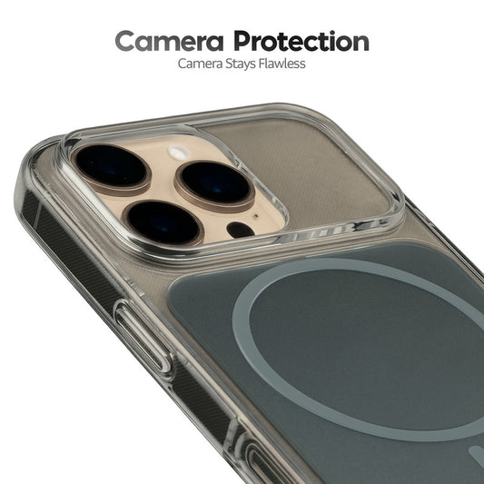 Silicone Hybrid Hard Back Cover with Wireless Charging Support for Apple iPhone 16 Pro