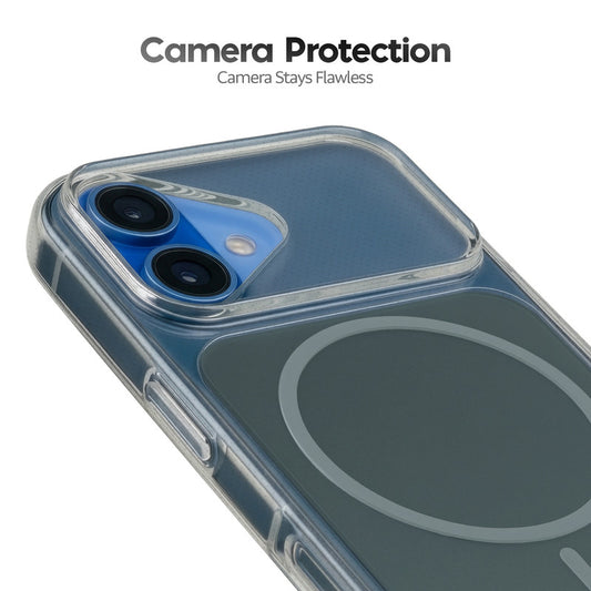 Silicone Hybrid Hard Back Cover with Wireless Charging Support for Apple iPhone 16