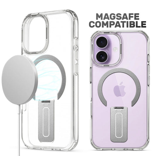 Clear Case with Kickstand & Wireless Charging Support For Apple iPhone 17