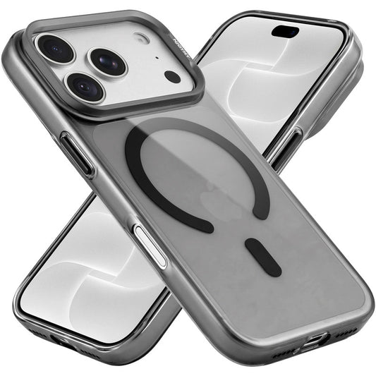 Scratch Resistant Transparent Hard Glossy MagSafe Case with Camera Protection & Metallic Buttons for Apple iphone 18 Pro Max