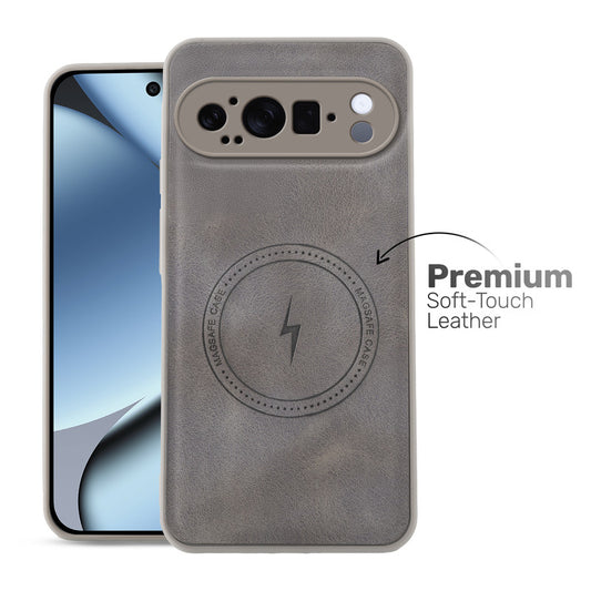 Refined PU Leather Case for Google Pixel 10 Pro 5G , with Support for MagSafe & Wireless Accessories