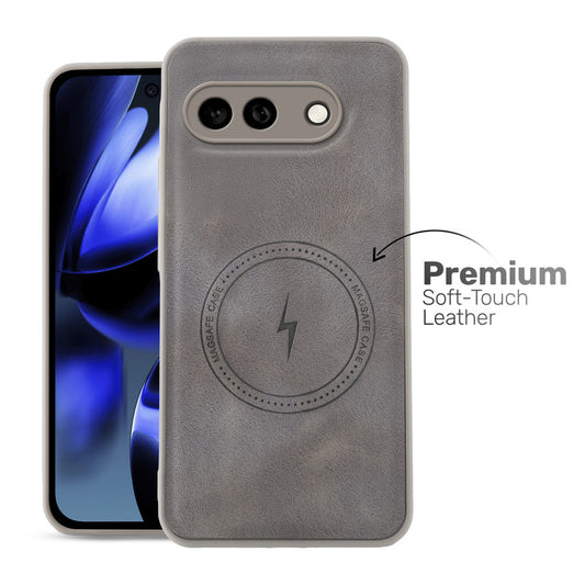 Refined PU Leather Case for Google Pixel 9A 5G , with Support for MagSafe & Wireless Accessories