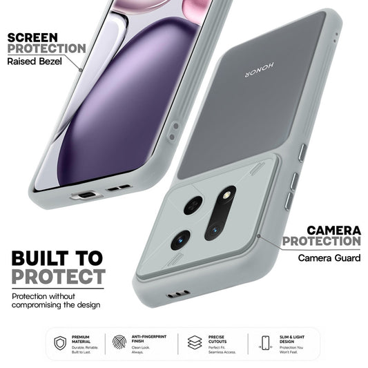 Premium Frosted Back Cover with Textured Camera Design & Metal-Look Buttons for Honor X9C 5G