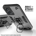 Motorola Moto G96 5G case with foldable ring stand for hands-free viewing in kickstand position