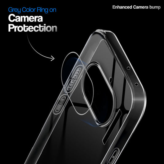Crystal Clear Anti-Yellow Transparent Back Cover Case With Camera Ring Protection for Nothing Phone 4A 5G