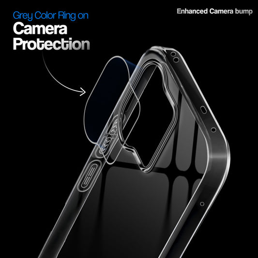 Crystal Clear Anti-Yellow Transparent Back Cover Case With Camera Ring Protection for OPPO K13 Turbo Pro 5G