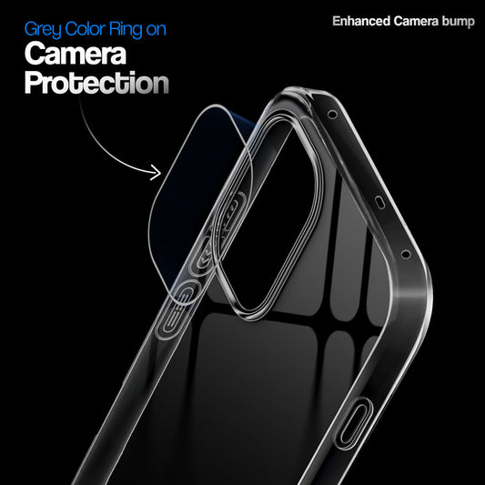 Crystal Clear Anti-Yellow Transparent Back Cover Case With Camera Ring Protection for OnePlus 15R 5G