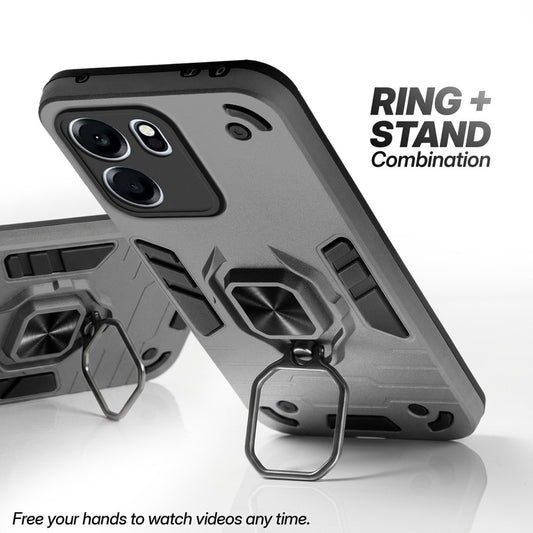 OnePlus Nord CE 6 5G case with foldable ring stand for hands-free viewing in kickstand position