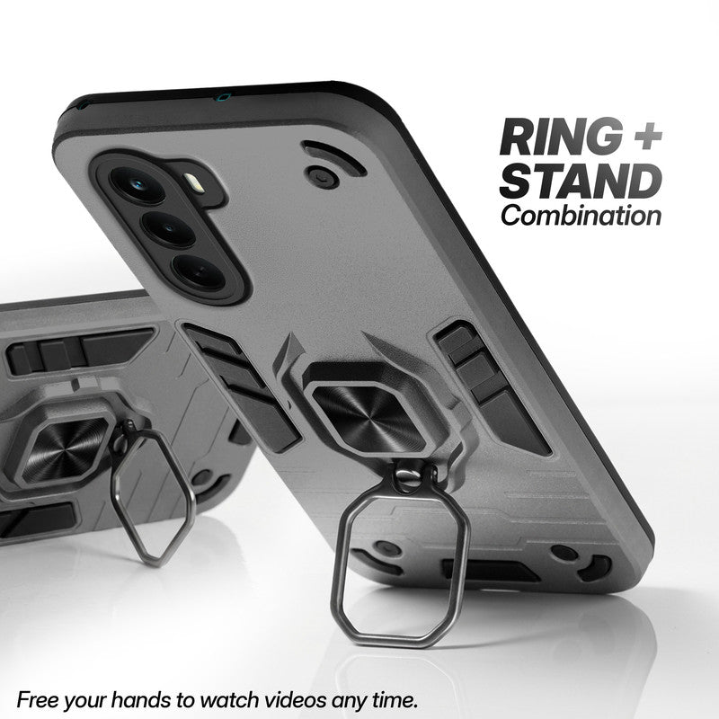 OnePlus Nord CE 6 Lite 5G case with foldable ring stand for hands-free viewing in kickstand position