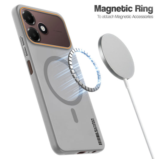 Colourful Frosted Matte With Raised Camera Protection Back Cover Case For Oppo A6C 4G
