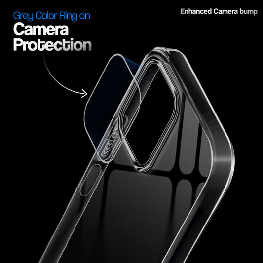 Crystal Clear Anti-Yellow Transparent Back Cover Case With Camera Ring Protection for Oppo A6s 5G