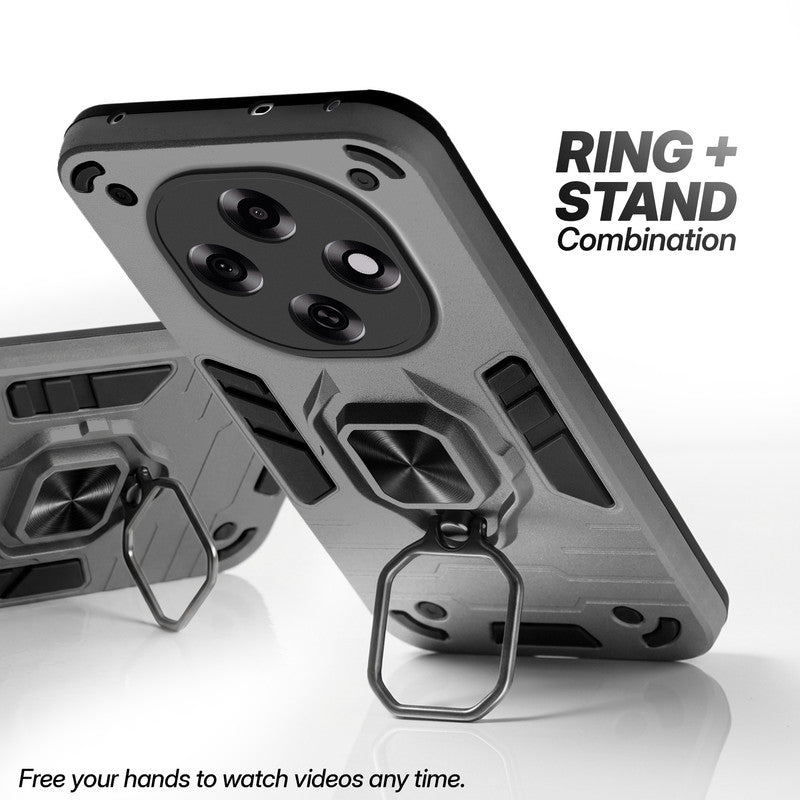 Oppo F31 Pro 5G case with foldable ring stand for hands-free viewing in kickstand position