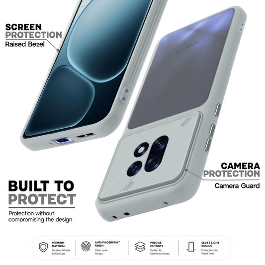 Premium Frosted Back Cover with Textured Camera Design & Metal-Look Buttons for Oppo F31 Pro Plus 5G