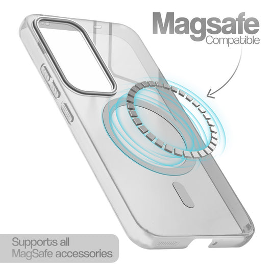 Anti-Yellow Colored Camera Line Case Support Magnetic Accessories Back Cover For Oppo Reno 12 Pro 5G