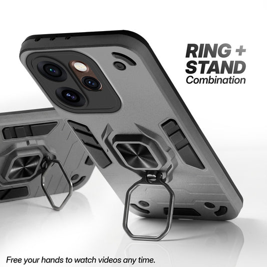 Oppo Reno 15 Pro 5G case with foldable ring stand for hands-free viewing in kickstand position