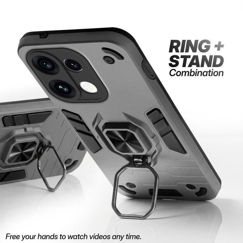 Oppo Reno 16 Pro 5G case with foldable ring stand for hands-free viewing in kickstand position