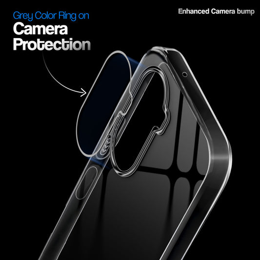 Crystal Clear Anti-Yellow Transparent Back Cover Case With Camera Ring Protection for Poco M7 Plus 5G