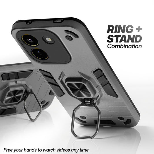 Poco X8 Power 5G case with foldable ring stand for hands-free viewing in kickstand position