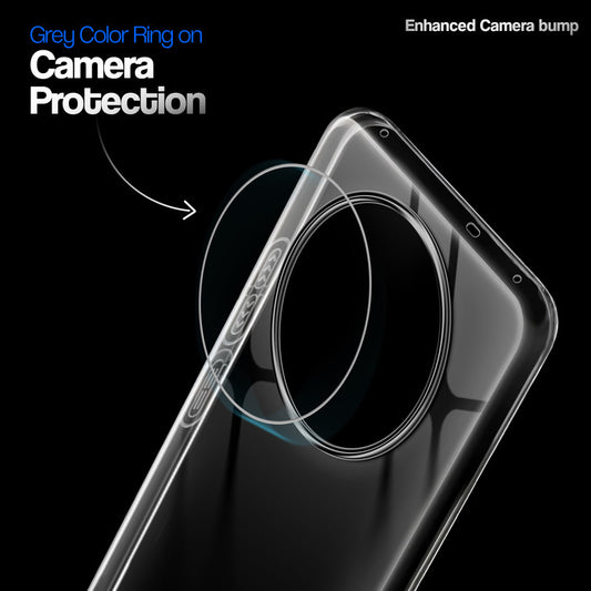Crystal Clear Anti-Yellow Transparent Back Cover Case With Camera Ring Protection for Realme 14 Pro Plus 5G