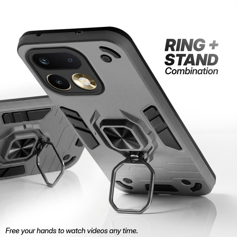 Realme 16 Pro 5G case with foldable ring stand for hands-free viewing in kickstand position