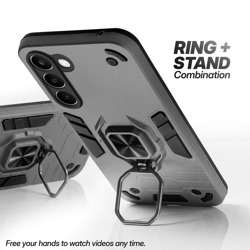 Realme C83 5G case with foldable ring stand for hands-free viewing in kickstand position