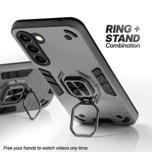 Realme C83 5G case with foldable ring stand for hands-free viewing in kickstand position