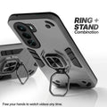 Realme P4x 5G case with foldable ring stand for hands-free viewing in kickstand position