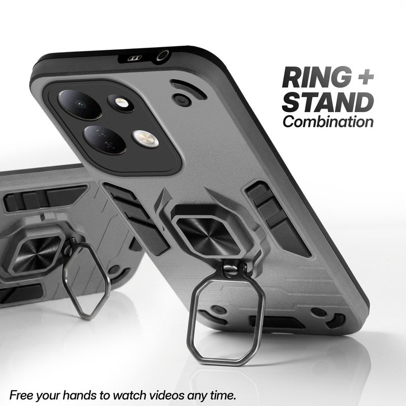 Redmi 17 5G case with foldable ring stand for hands-free viewing in kickstand position