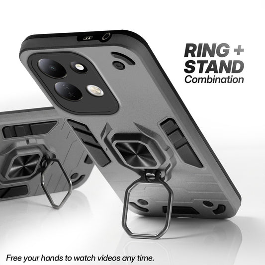 Redmi 17 5G case with foldable ring stand for hands-free viewing in kickstand position
