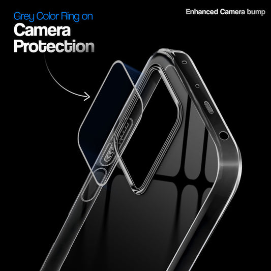 Crystal Clear Anti-Yellow Transparent Back Cover Case With Camera Ring Protection for Redmi Note 12 Pro Plus 5G