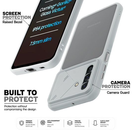 Premium Frosted Back Cover with Textured Camera Design & Metal-Look Buttons for Samsung M17 5G