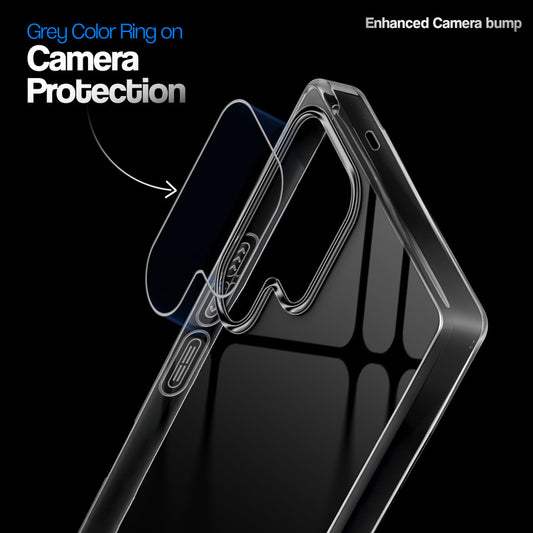 Crystal Clear Anti-Yellow Transparent Back Cover Case With Camera Ring Protection for Samsung S26 Ultra 5G