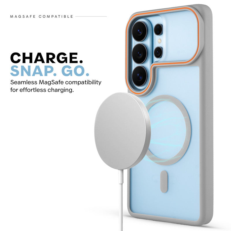 Premium MagSafe Case for Samsung S26 Ultra 5G with Frosted Back, Soft Silicone Edges & Raised Camera Protection