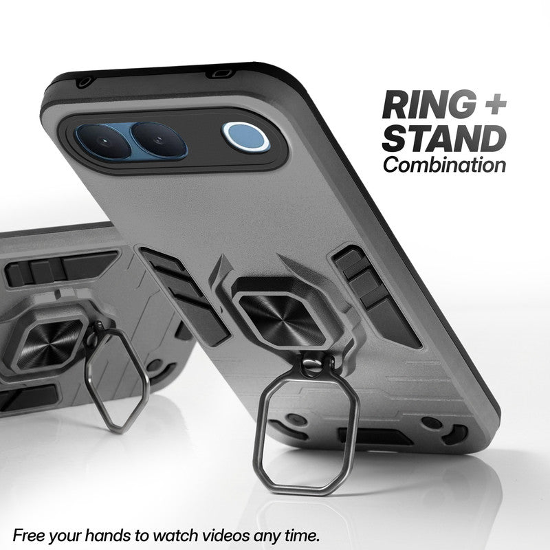 Vivo S2 5G case with foldable ring stand for hands-free viewing in kickstand position